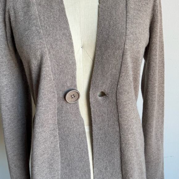 BRUNELLO CUCINELLI for Bergdorf Goodman Oatmeal Cashmere Cardigan - Picture 7 of 9
